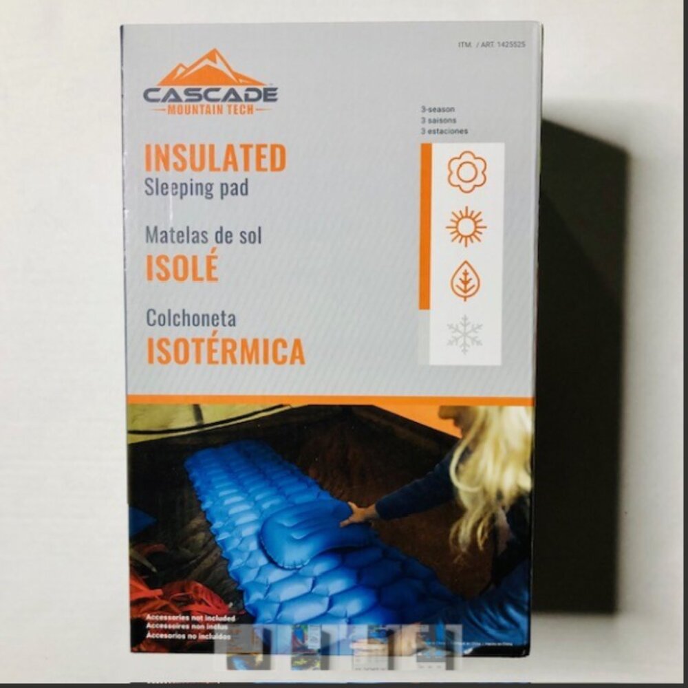 Cascade Mountain Tech Insulated Sleeping Pad With Pillow - Picture 2 of 6